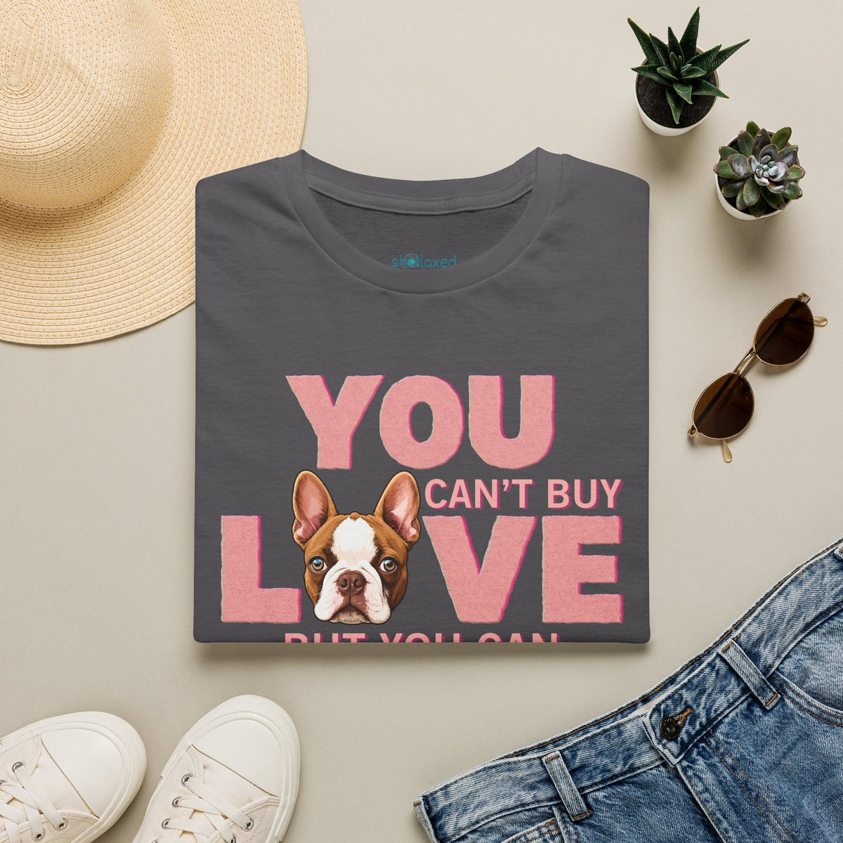 Rescue Love T-Shirt — "You Can’t Buy Love but You Can Rescue It" Dog Graphic Tee