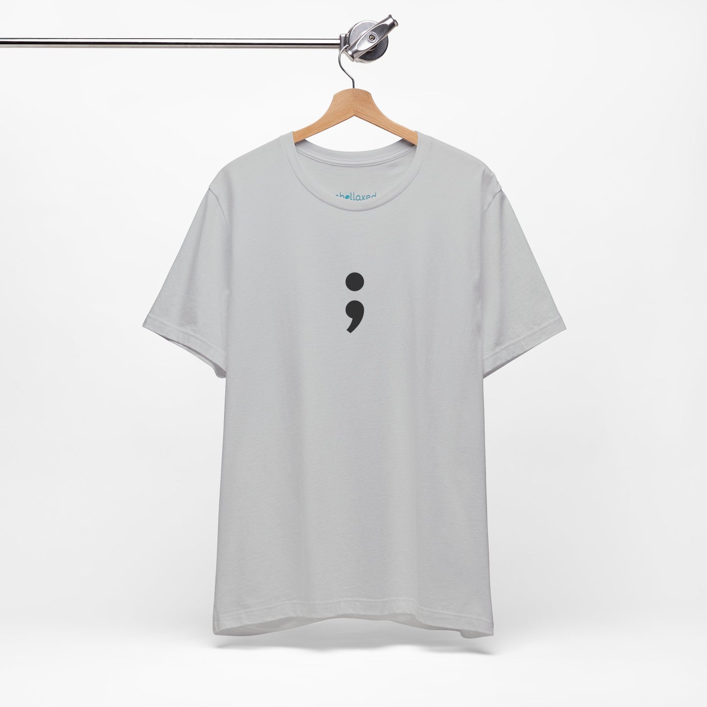 Semicolon Minimalist Tee — Mental Health Awareness T-Shirt