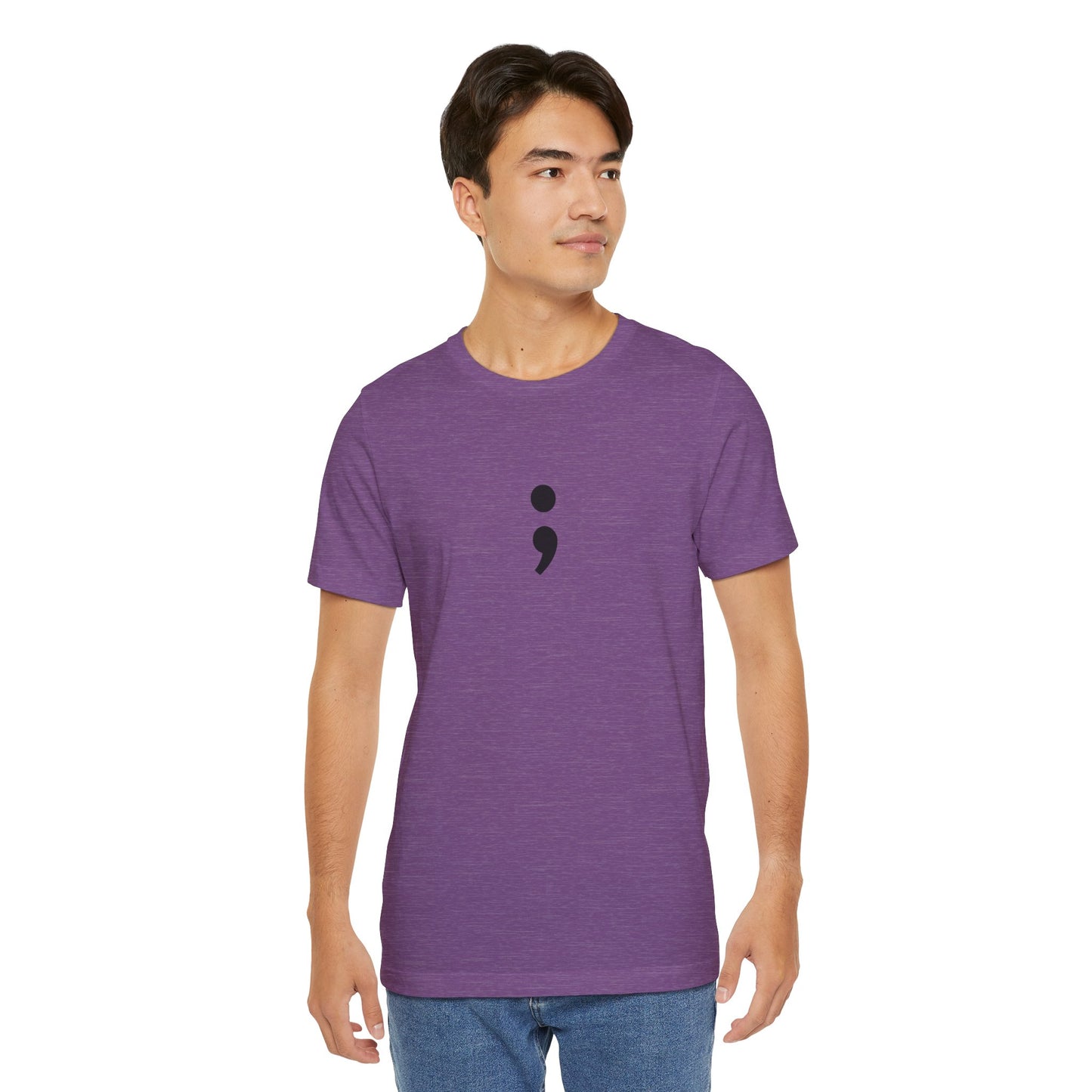 Semicolon Minimalist Tee — Mental Health Awareness T-Shirt
