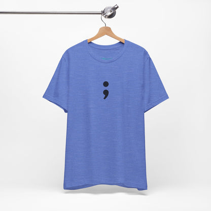 Semicolon Minimalist Tee — Mental Health Awareness T-Shirt