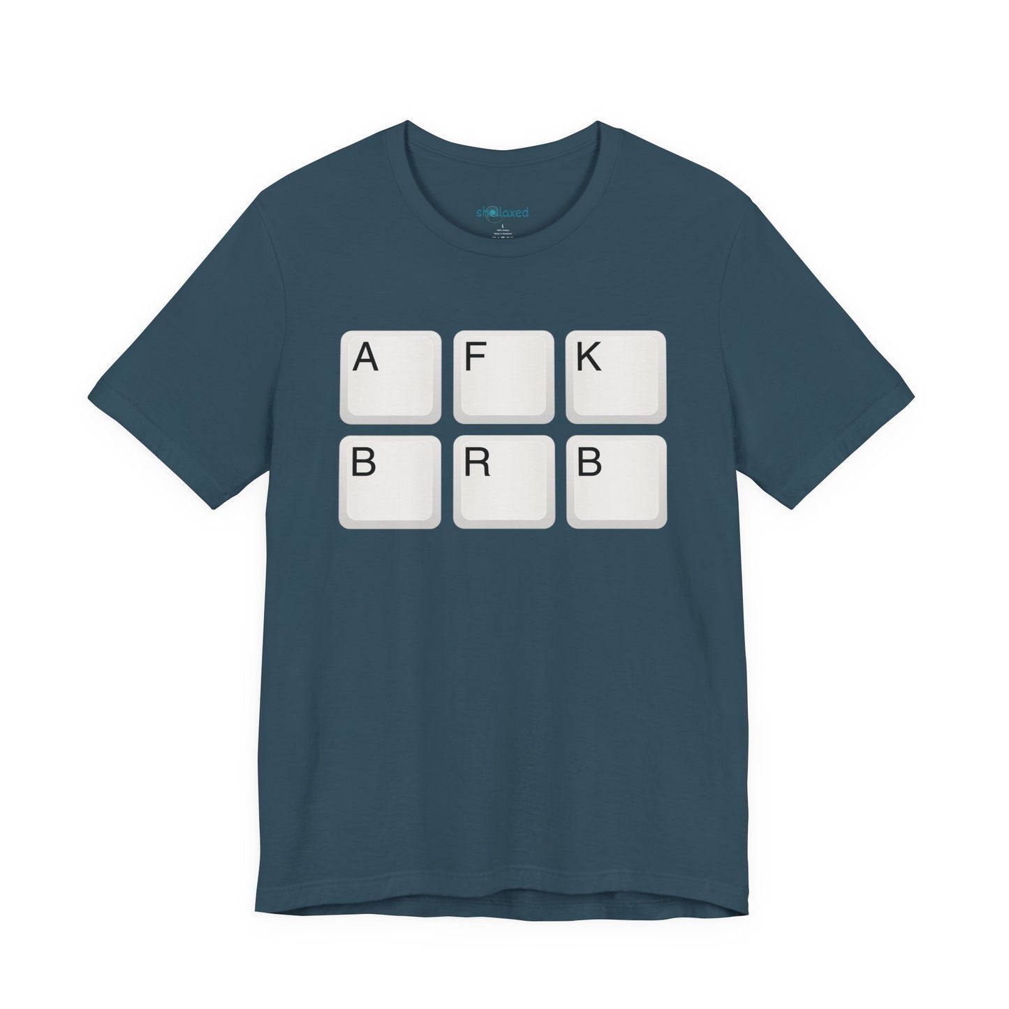 "AFK BRB" T-Shirt — Gamer Humor Keyboard Keys Graphic Tee