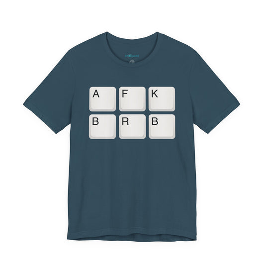 "AFK BRB" T-Shirt — Gamer Humor Keyboard Keys Graphic Tee