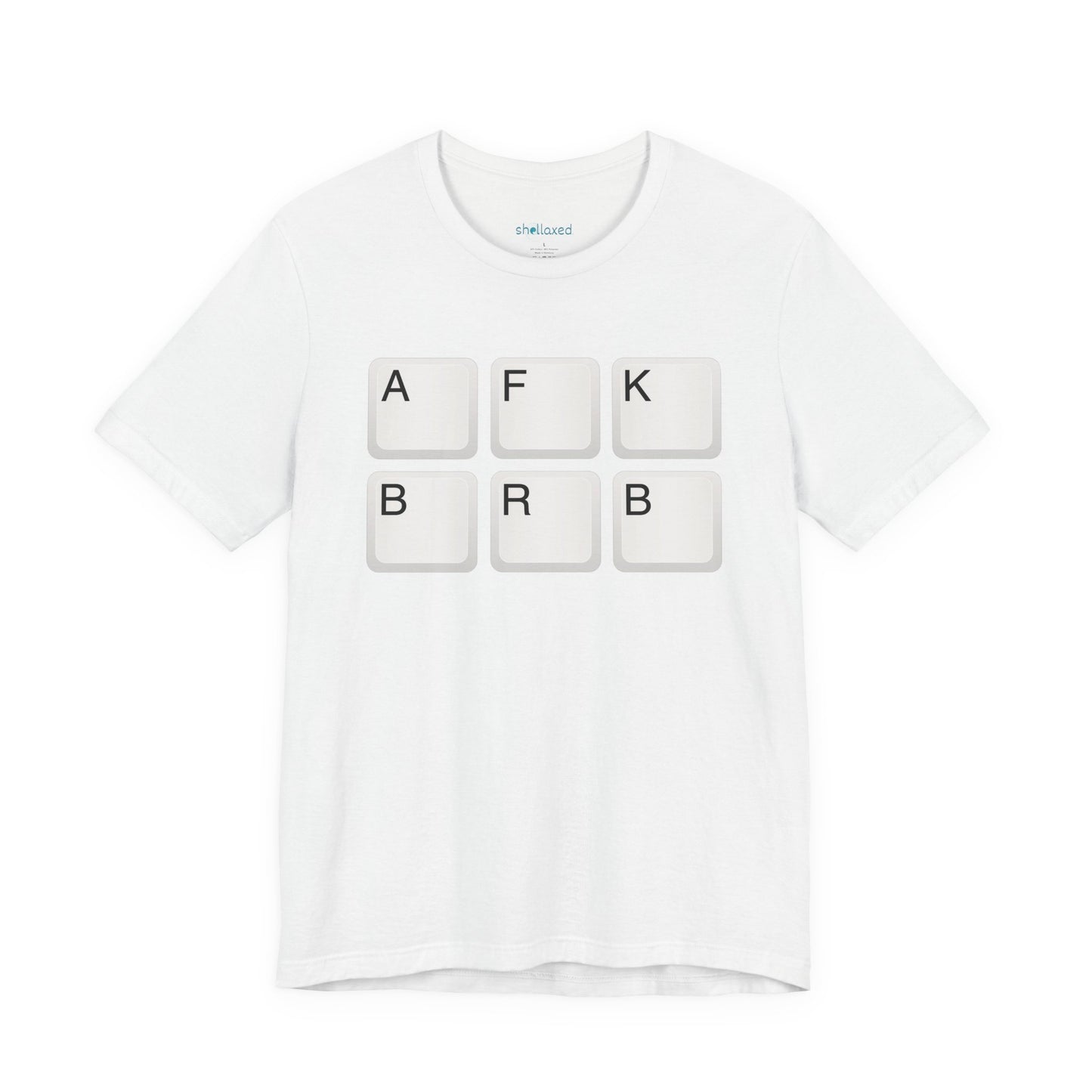 "AFK BRB" T-Shirt — Gamer Humor Keyboard Keys Graphic Tee