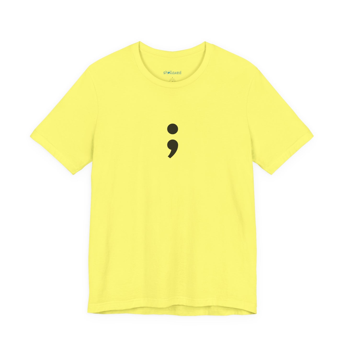 Semicolon Minimalist Tee — Mental Health Awareness T-Shirt