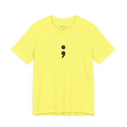 Semicolon Minimalist Tee — Mental Health Awareness T-Shirt
