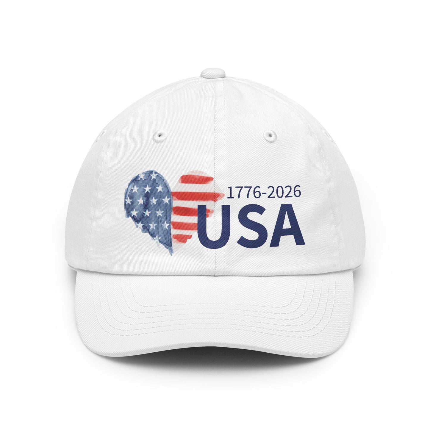 USA Anniversary Heart Baseball Cap – 1776-2026 Patriotic Hat