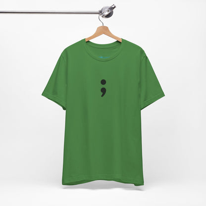 Semicolon Minimalist Tee — Mental Health Awareness T-Shirt