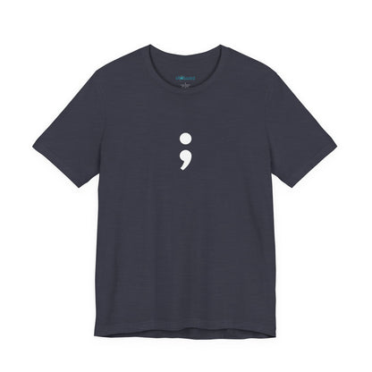 Semicolon Minimalist Tee — Mental Health Awareness T-Shirt