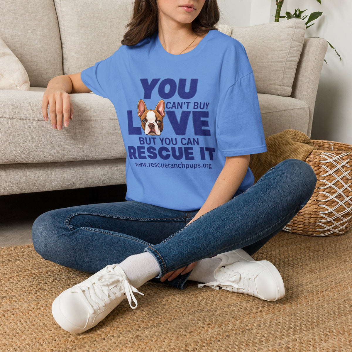 Rescue Love T-Shirt — "You Can’t Buy Love but You Can Rescue It" Dog Graphic Tee