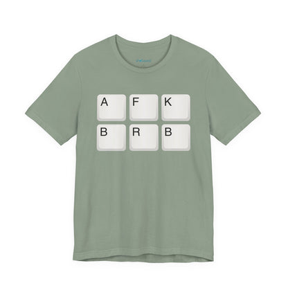 "AFK BRB" T-Shirt — Gamer Humor Keyboard Keys Graphic Tee