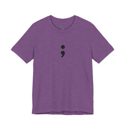 Semicolon Minimalist Tee — Mental Health Awareness T-Shirt