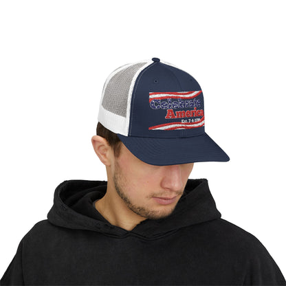"Celebrate America" – Patriotic July 4th Trucker Hat