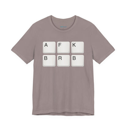 "AFK BRB" T-Shirt — Gamer Humor Keyboard Keys Graphic Tee