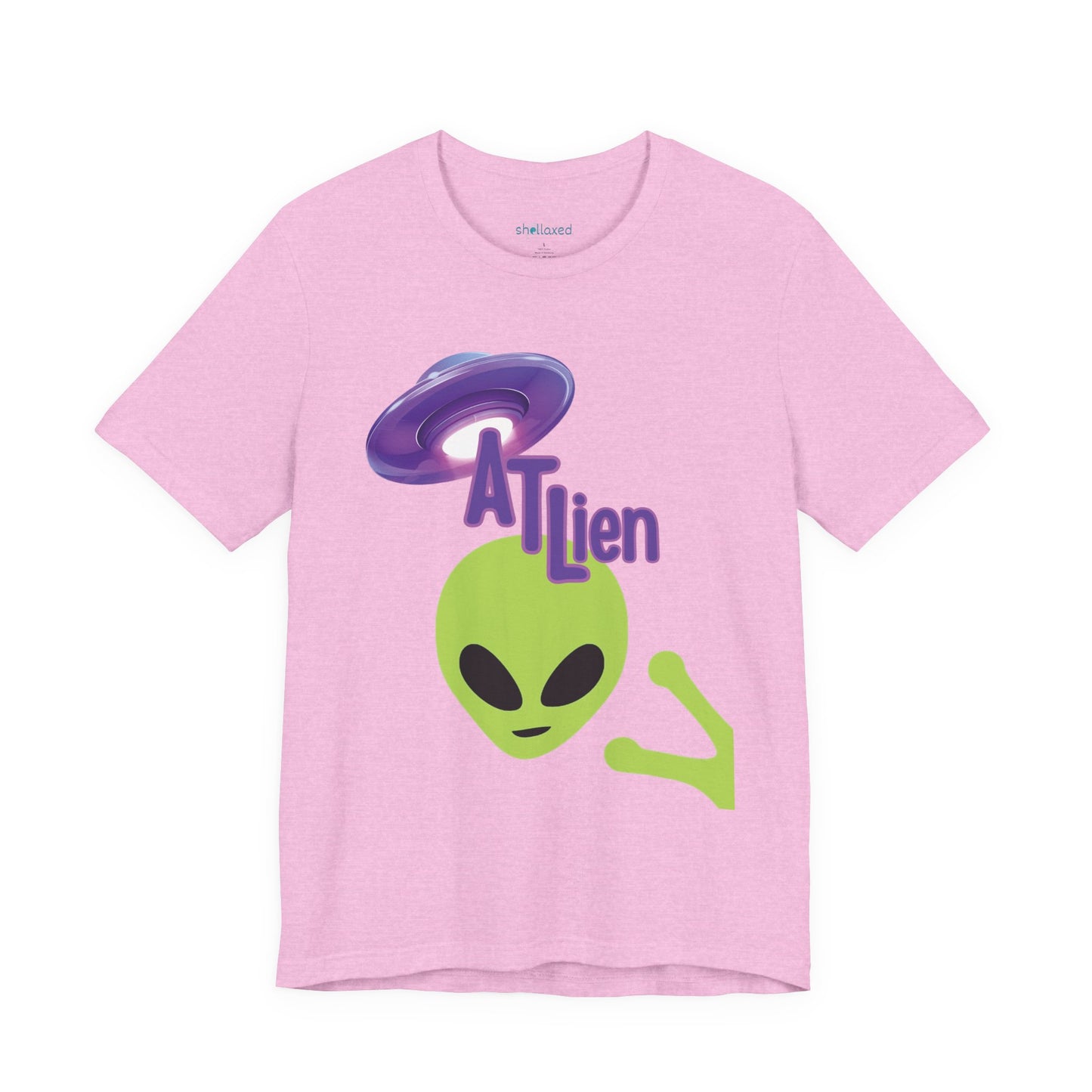 ATL Alien Graphic T-Shirt – Green Alien & Purple UFO Tee