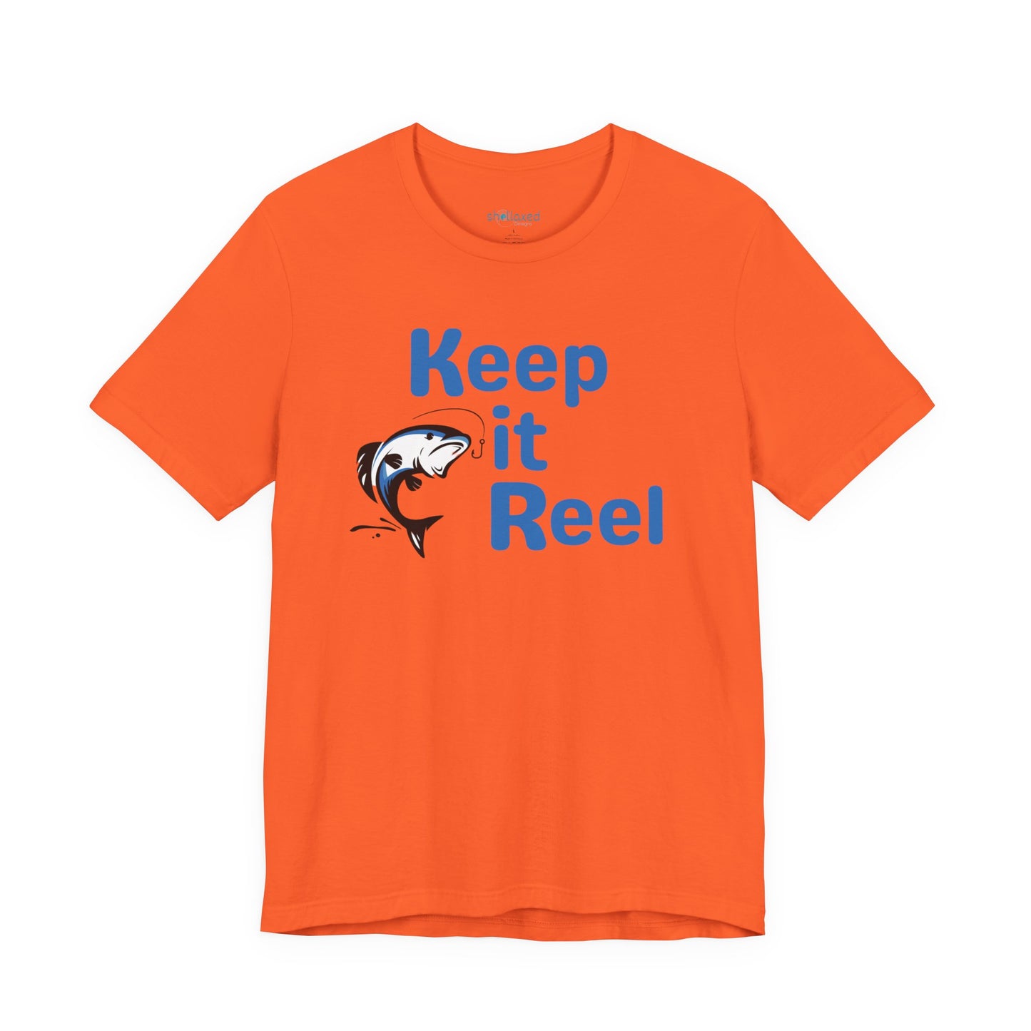 "Keep It Reel" Fishing T-Shirt — Funny Angler Tee with Jumping Fish Design