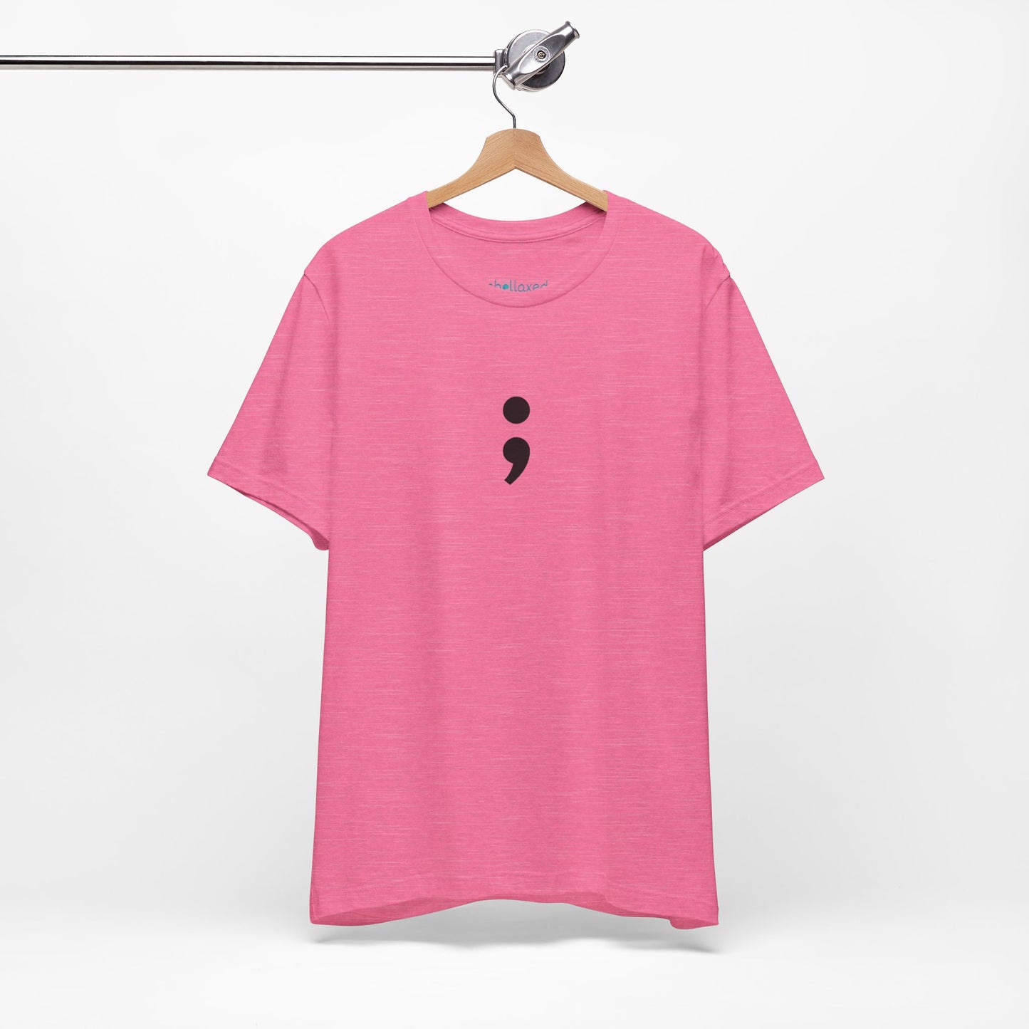Semicolon Minimalist Tee — Mental Health Awareness T-Shirt