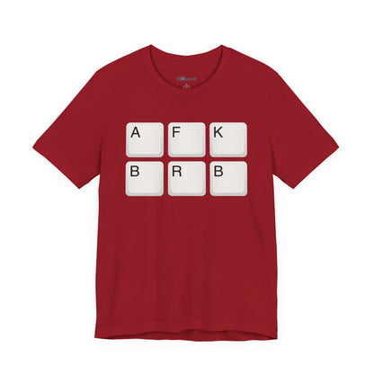"AFK BRB" T-Shirt — Gamer Humor Keyboard Keys Graphic Tee