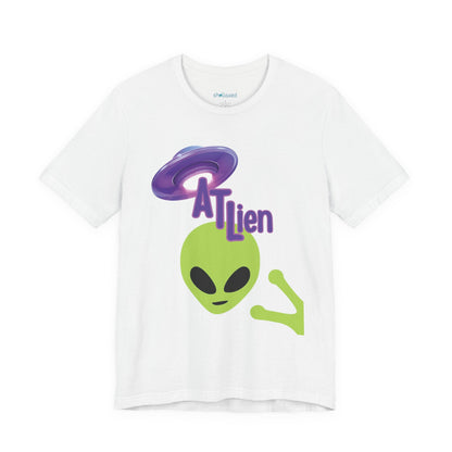 ATL Alien Graphic T-Shirt – Green Alien & Purple UFO Tee